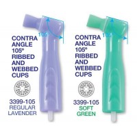  Premium Plus Disposable Prophy Angles with Latex-Free Cups (100 pcs) - Regular/Lavender - 105°